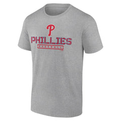 Philadelphia Phillies Evanston Stencil T-Shirt - Heather Gray T-shirts