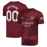 Manchester City 2024/25 Third Replica Custom Jersey Burgundy