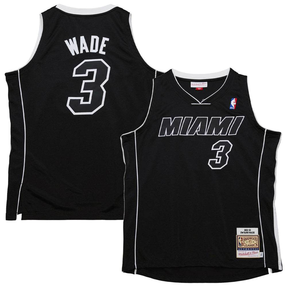NBA Dwyane Wade Miami Heat 2011/12 Hardwood Classics Authentic Jersey - Black