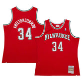 NBA Giannis Antetokounmpo Milwaukee Bucks 2014/15 Hardwood Classics Swingman Jersey - Red