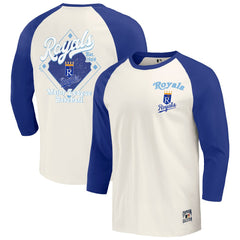 Kansas City Royals Darius Rucker Collection by Fanatics Cooperstown Collection Raglan 3/4-Sleeve T-Shirt - Royal/White T-shirts