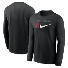 Arizona Diamondbacks Nike Local Logo Swoosh Lockup Long Sleeve T-Shirt - Black T-shirts