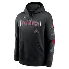 Arizona Diamondbacks Nike Club Stack Pullover Hoodie - Black Hoodies