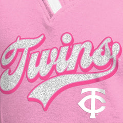 Minnesota Twins New Era Girls Youth Mommy & Me Raglan V-Neck T-Shirt - Pink T-shirts
