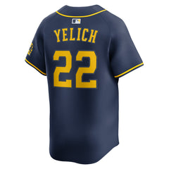 MLB Christian Yelich Milwaukee Brewers Nike Alternate Limited Jersey - Navy