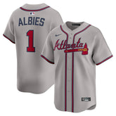 MLB Ozzie Albies Atlanta Braves Nike Road Limited Player Jersey - Gray