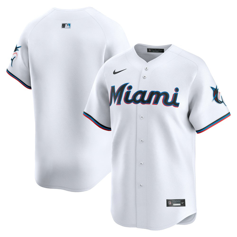 MLB Miami Marlins Nike Home Limited Jersey - White
