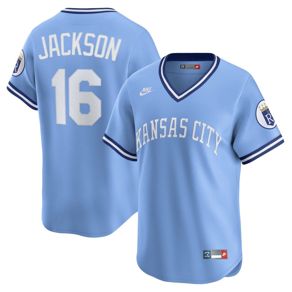 MLB Bo Jackson Kansas City Royals Nike Throwback Cooperstown Collection Limited Jersey - Light Blue