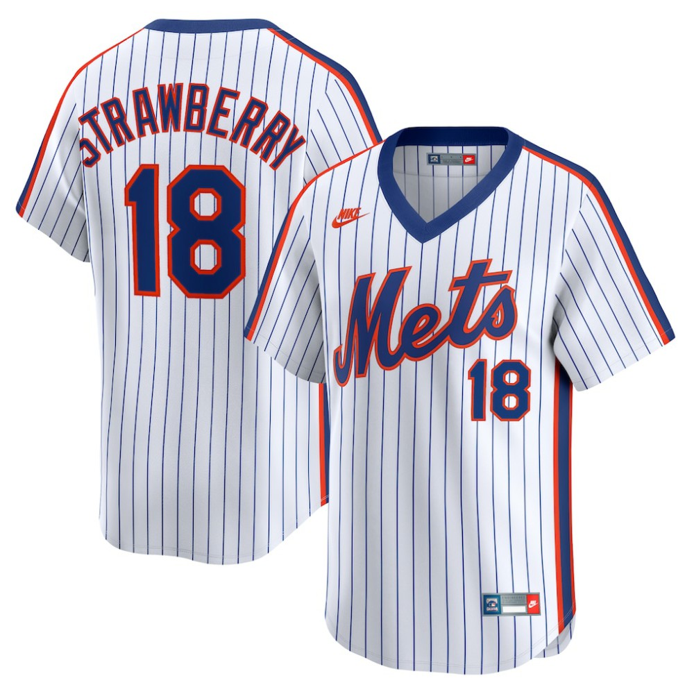 MLB Darryl Strawberry New York Mets Nike Throwback Cooperstown Collection Limited Jersey - White