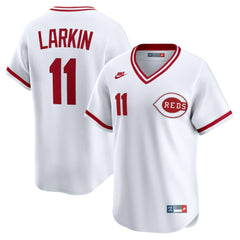 Barry Larkin Cincinnati Reds Nike Throwback Cooperstown Collection Limited Jersey - White Jerseys