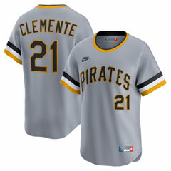 MLB Roberto Clemente Pittsburgh Pirates Nike Throwback Cooperstown Collection Limited Jersey - Gray