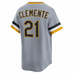 MLB Roberto Clemente Pittsburgh Pirates Nike Throwback Cooperstown Collection Limited Jersey - Gray