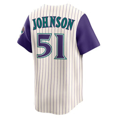 MLB Randy Johnson Arizona Diamondbacks Nike Throwback Cooperstown Collection Limited Jersey - Cream