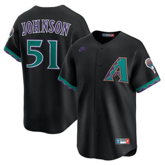 MLB Randy Johnson Arizona Diamondbacks Nike Throwback Cooperstown Collection Limited Jersey - Black