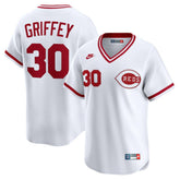MLB Ken Griffey Cincinnati Reds Nike Throwback Cooperstown Collection Limited Jersey - White
