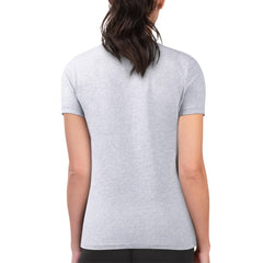 Chicago Cubs G-III 4Her by Carl Banks Women's Super-Slim Fit Lightweight Flowers Graphic T-Shirt - Heather Gray T-shirts
