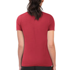 Cleveland Guardians G-III 4Her by Carl Banks Women's Super-Slim Fit Lightweight Flowers Graphic T-Shirt - Red T-shirts