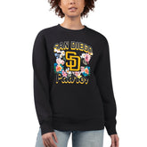 San Diego Padres G-III 4Her by Carl Banks Women's Flowers Graphic Pullover Sweatshirt - Black Pullover