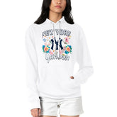 New York Yankees G-III 4Her by Carl Banks Women's Flowers Graphic Pullover Hoodie - White Hoodies