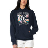 New York Yankees G-III 4Her by Carl Banks Women's Flowers Graphic Pullover Hoodie - Navy Hoodies