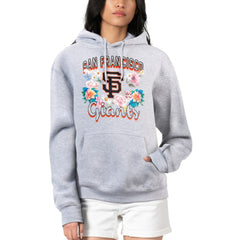 San Francisco Giants G-III 4Her by Carl Banks Women's Flowers Graphic Pullover Hoodie - Heather Gray Hoodies