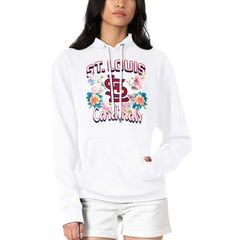St. Louis Cardinals G-III 4Her by Carl Banks Women's Flowers Graphic Pullover Hoodie - White Hoodies