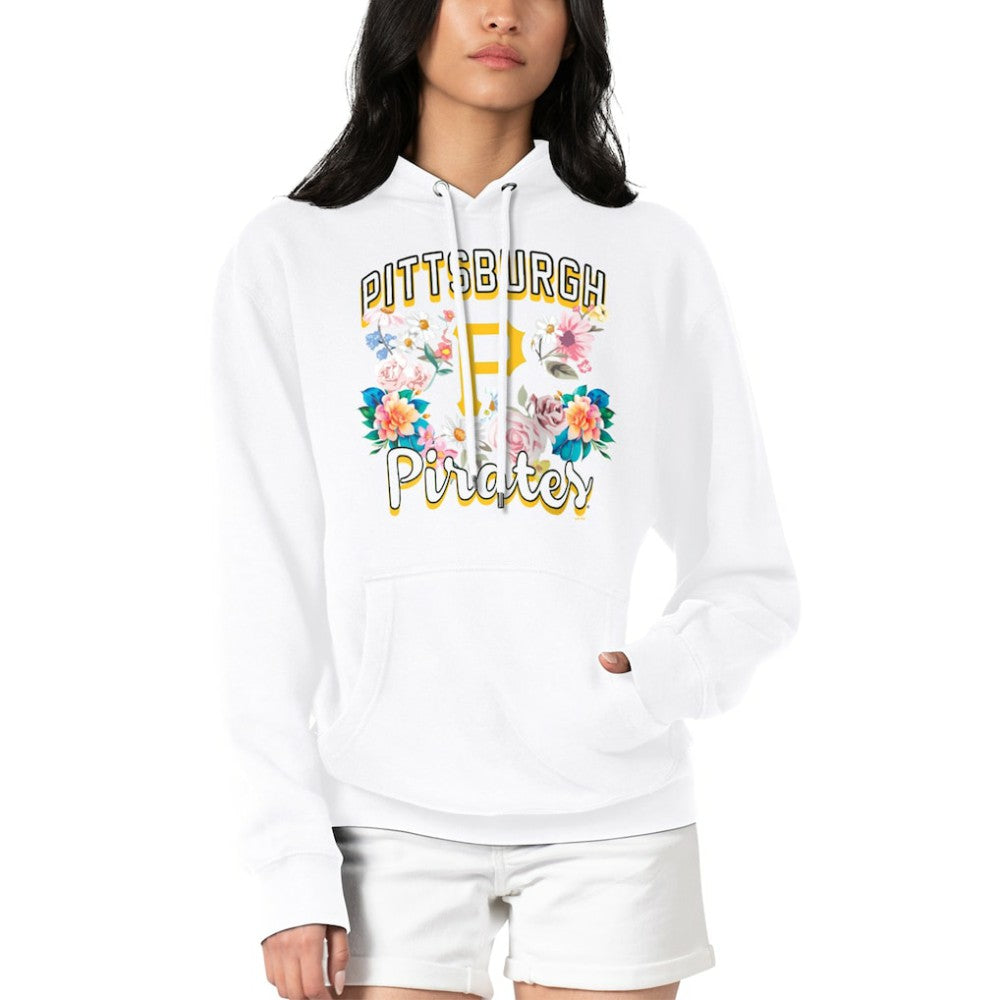 Pittsburgh Pirates G-III 4Her by Carl Banks Women's Flowers Graphic Pullover Hoodie - White Hoodies