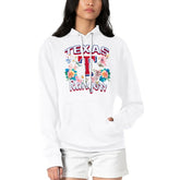 Texas Rangers G-III 4Her by Carl Banks Women's Flowers Graphic Pullover Hoodie - White Hoodies