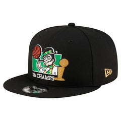 Boston Celtics Lucky 18x Champs 9FIFTY Snapback Hat Black
