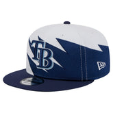 Tampa Bay Rays New Era Jagged 9FIFTY Snapback Hat - Navy/White Hats