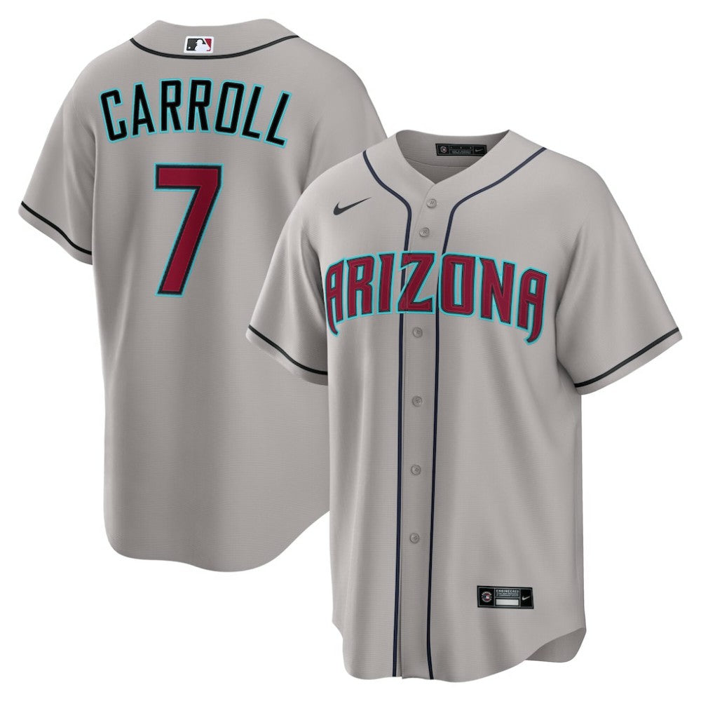 MLB Corbin Carroll Arizona Diamondbacks Nike Road Replica Jersey - Gray