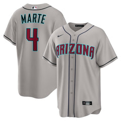 MLB Ketel Marte Arizona Diamondbacks Nike Road Replica Jersey - Gray
