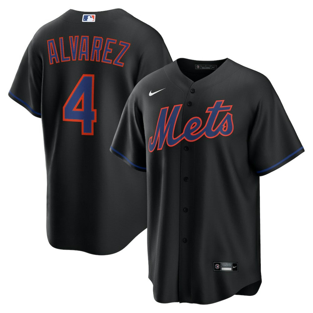 MLB Francisco Alvarez New York Mets Nike Alternate Replica Jersey - Black