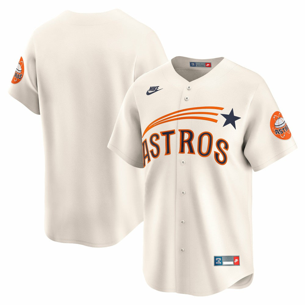 MLB Houston Astros Nike Cooperstown Collection Limited Jersey - Cream