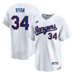 MLB Nolan Ryan Texas Rangers Nike Throwback Cooperstown Collection Limited Jersey - White