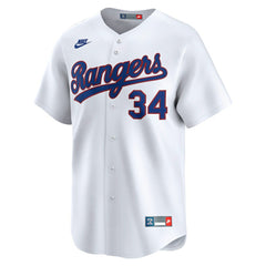 MLB Nolan Ryan Texas Rangers Nike Throwback Cooperstown Collection Limited Jersey - White