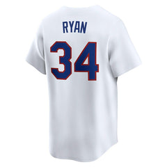 MLB Nolan Ryan Texas Rangers Nike Throwback Cooperstown Collection Limited Jersey - White