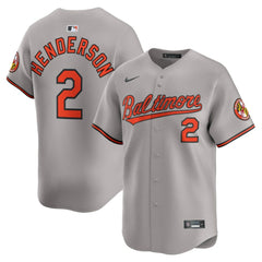 MLB Gunnar Henderson Baltimore Orioles Nike Road Limited Player Jersey - Gray