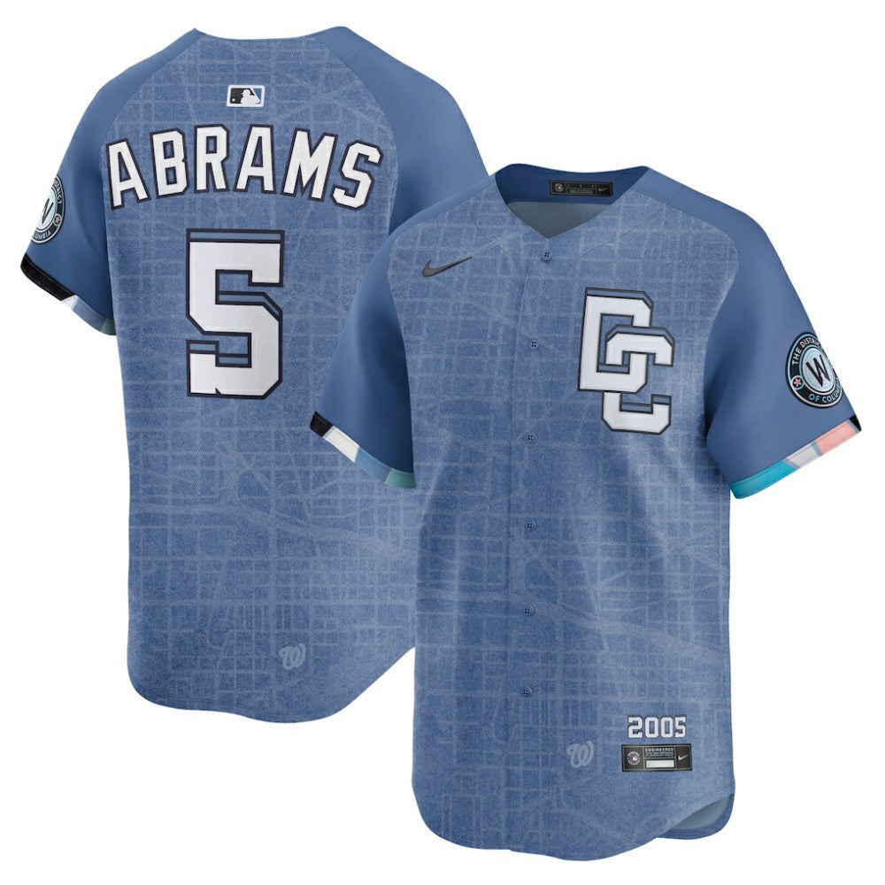 MLB CJ Abrams Washington Nationals Nike 2025 City Connect Limited Jersey - Blue