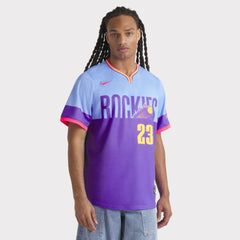 MLB Kris Bryant Colorado Rockies Nike 2025 City Connect Limited Player Jersey - Purple/Light Blue