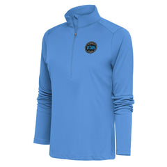 NHL Utah Mammoth Antigua Women's Tribute Half-Zip Pullover Top - Light Blue