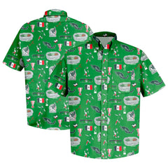 Mexico National Team Vive La Fete Impressions Artwork Button-Down Shirt Green sale