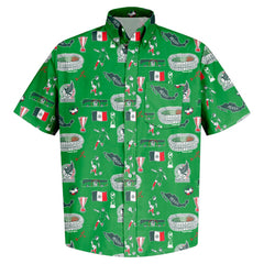 Mexico National Team Vive La Fete Impressions Artwork Button-Down Shirt Green sale
