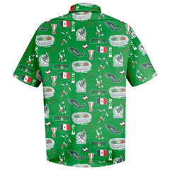 Mexico National Team Vive La Fete Impressions Artwork Button-Down Shirt Green sale