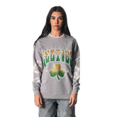 Boston Celtics The Wild Collective Women's Bleached Tie-Dye Pullover Sweatshirt Heather Gray