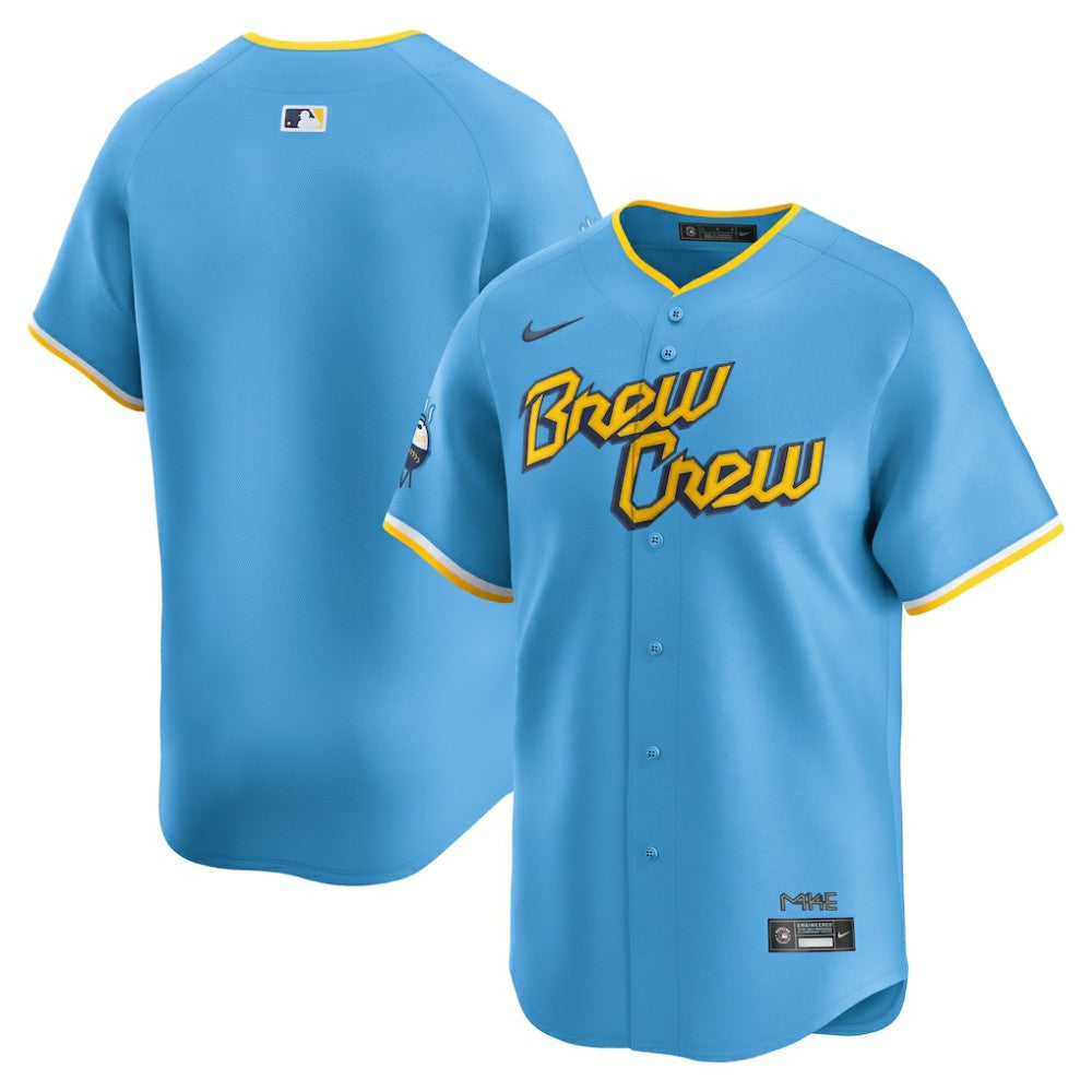 MLB Milwaukee Brewers Nike City Connect Limited Jersey - Light Blue