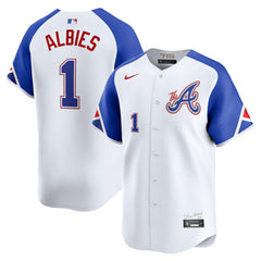 MLB Ozzie Albies Atlanta Braves Nike City Connect Limited Jersey - White