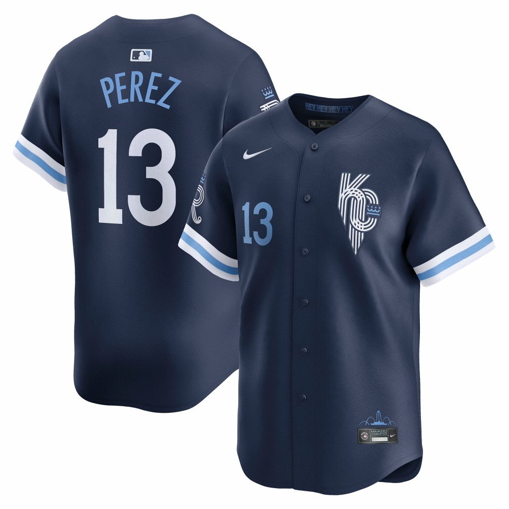 MLB Salvador Perez Kansas City Royals Nike City Connect Limited Jersey - Navy