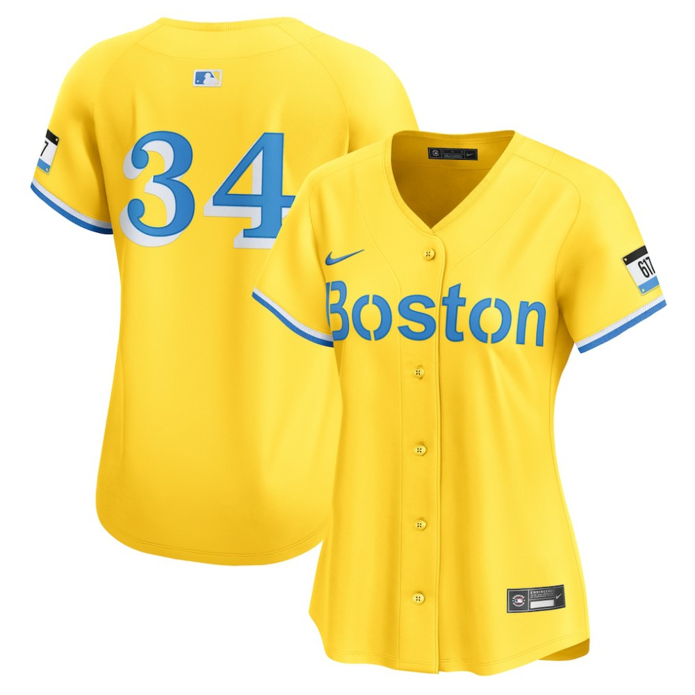 MLB David Ortiz Boston Red Sox Nike Women's City Connect Limited Jersey - Gold