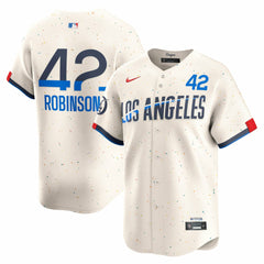 MLB Jackie Robinson Los Angeles Dodgers Nike City Connect Limited Player Jersey - Cream